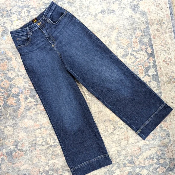 Lee Women's Wide Leg Jeans - Classic Blue - Picture 4 of 6